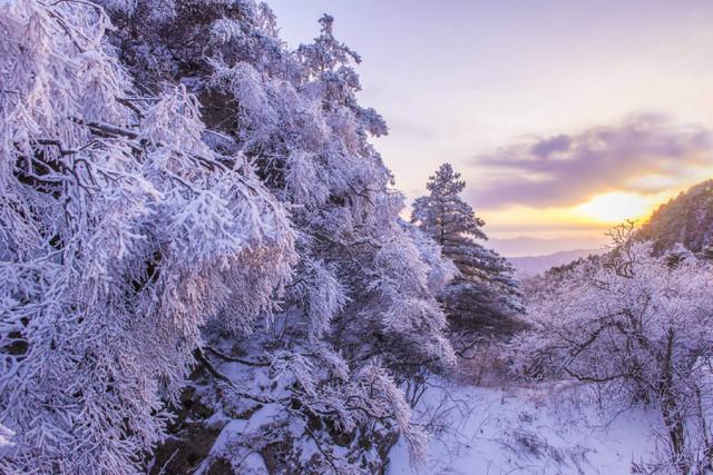 寒山残雪,一幅幅如画般的冬日美景